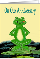 Frog Anniversary card