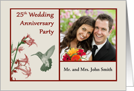 25th Wedding Anniversary Party photo card