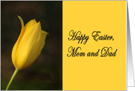 Happy Easter Mom and Dad tulip card