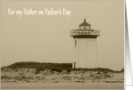 For My Father on Father’s Day lighthouse card