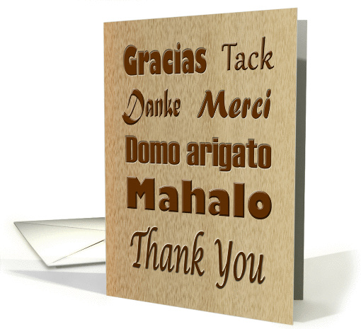 Thank You in several languages card (968655)