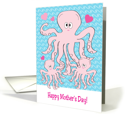 Mother's Day, sea life theme, octopus card (1024047)