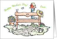 Mother’s Day to Oma, country garden card