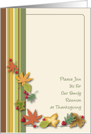 Invitation to Family Reunion, Thanksgiving card