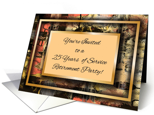 Invitation to 25 yrs. of Service Retirement Party card (1030577)