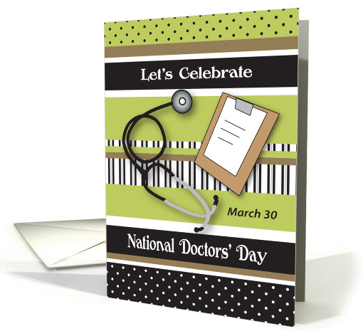 Nat. Doctors' Day, stethoscope, chart card (1038951)