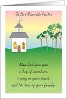 Encouragement for a Pastor, white church card