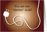 Encouragement for Electrician, electrical cord card