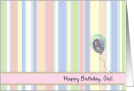 Happy Birthday for Ex Girlfriend, balloon card