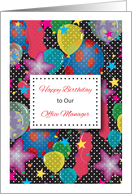 Business Birthday to Office Manager card