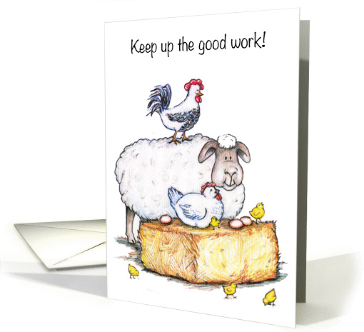 Encouragement for Veterinarian, farm animals card (1056855)
