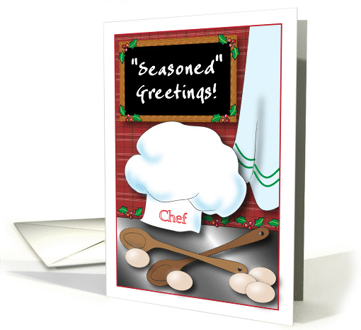 Seasoned Greetings to Chef, eggs, spoons card (1060879)