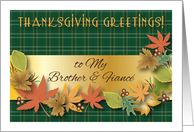 Thanksgiving to Brother & Fiance, leaves, berries card