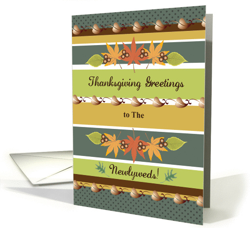 1st Thanksgiving for Newlyweds, leaves, berries card (1069405)