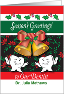 Customized Season’s Greetings to Dentist card