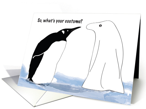 Halloween, penguin theme card (1080656)
