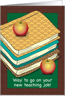 Congratulations, new teaching job, apples card