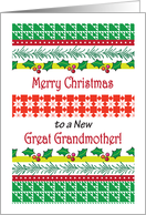 Merry Christmas to New Great Grandmother card