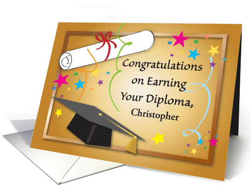 Christopher - Custom Congratulations with name, diploma card (1088330)