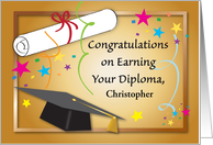 Christopher - Custom Congratulations with name, diploma card