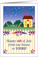 Happy 4th of July from our house to yours card