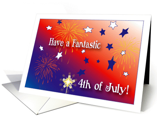 Happy 4th of July from all of us, fireworks card (1095854)