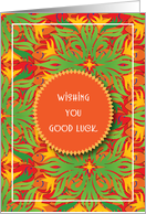 Good Luck, colorful abstract card