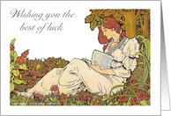 Good Luck, Art Nouveau, vintage print card