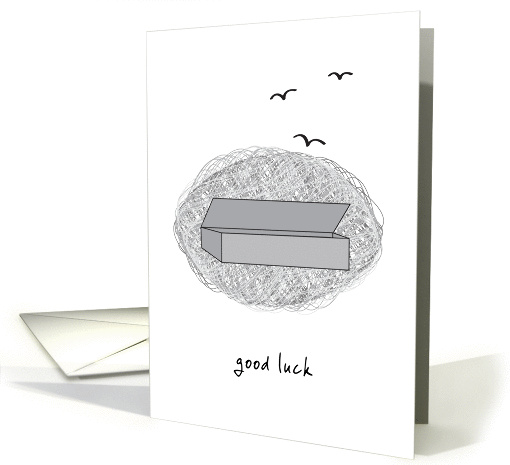 Gothic good luck, coffin, bats card (1110586)