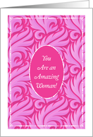 Get Well, mastectomy, pink abstract card