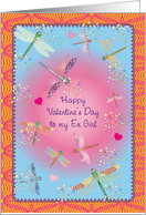 Happy Valentine’s Day, ex girlfriend, dragonflies card