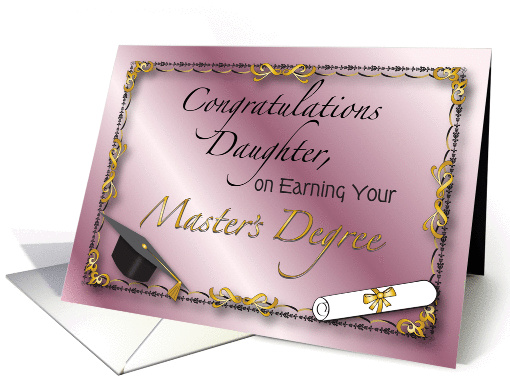 Congratulations, Daughter, Master's Degree card (1209324)