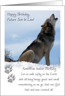Birthday, future son in law, howling wolf card