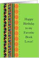 Happy Birthday to Book Lover, Bookmark gift card