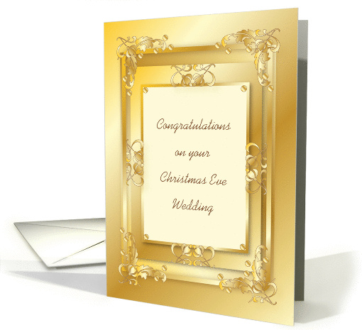 Congratulations, Christmas Eve Wedding, gold card (1257770)