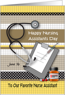 Happy Nursing Assistants Day, June 14 card
