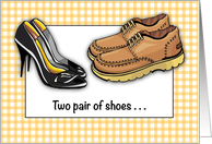 Holidays, Parents’ Day, shoes card