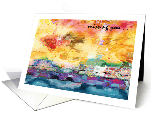 Missing You, Abstract Art, blank card (1308898)