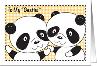 Friendship, Panda Bear theme card