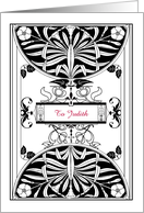 Custom name Secret Pal, art nouveau card