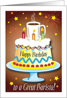 Happy Birthday to Barista card
