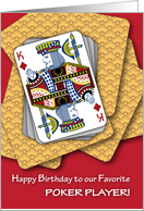 Happy Birthday to Poker Player card