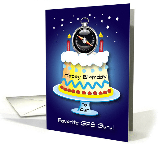 Happy Birthday to GPS Guru, compass card (1336918)