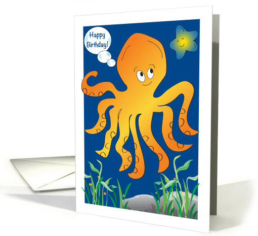 Birthday for Scuba Diver, octopus card (1339008)