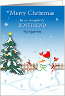 Custom Name Christmas for Daughter’s Boyfriend card