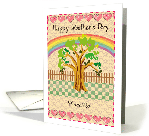 Custom Name Folk Art Mother's Day card (1366622)