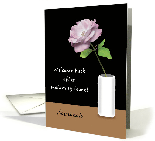 Custom Name Welcome Back to work, maternity leave card (1377676)