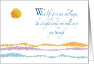 Encouragement for Difficult Pregnancy, abstract card