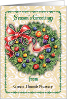 Custom Name Season’s Greetings, Garden Nursery card