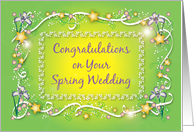 Congrats, Spring Wedding, iris, stars card